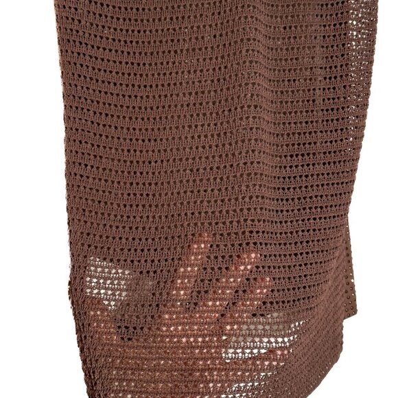 Gucci Brown Metallic Studs Embellished Silk Tank Top - Picture 5 of 8